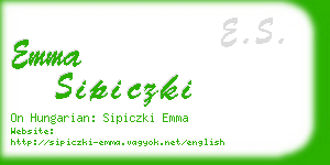 emma sipiczki business card